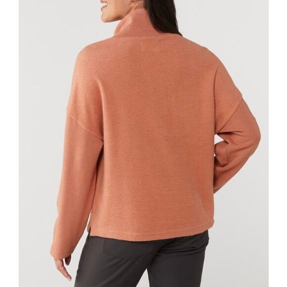 REI Wallace Lake Fleece Pullover Womens Small Rose Sunfade Clay Hemp Funnel Neck - Picture 3 of 16